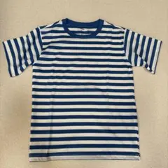 無印良品　キッズ ボーダーTシャツ 140cm ブルーのサムネイル