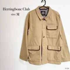 Herringbone Club ベージュ ワーク ジャケット Mサイズ