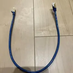 【中古】ELECOM cat7 LANケーブル ブルー 0.5m