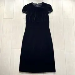 miu miu ミュウミュウ ベロア フリル 半袖 ワンピース 38のサムネイル