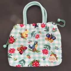 新品タグ付☆フェイラー FEILER☆手付き巾着バッグ☆ハイジチェック 