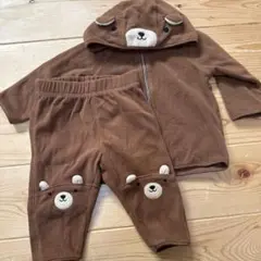 H&M ベビー服 くま フリース セットアップ 68 6M
