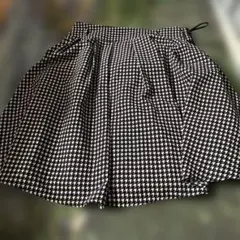 ハウンドトゥース柄 フレアスカート Lサイズ