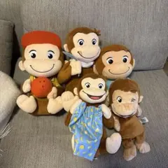 おさるのジョージ ぬいぐるみ 5点セットのサムネイル