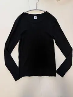 PETIT BATEAU プチバトー クルーネック長袖Ｔシャツ　ネイビー