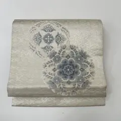 た*ち様 名古屋帯 丸に美しい花 唐織 正絹 着物 HO-2116