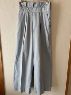 ebure エブール 23SS 黒タグ ベルト付 タックワイドパンツ - メルカリ