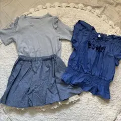女の子　140㎝　夏服セット　水色セット　a.v.v ZARA KIDSのサムネイル