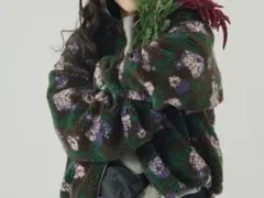 完売カラー　WHIMSIC レトロフローラルパターンボアジャケット