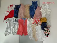 【まとめ売り】女の子用 ベビー夏服 50〜70サイズ 計18点＋おまけ3点