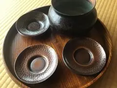 陶寿 粗木目煎茶碗 伊藤成二 ソーサー 煎茶碗 中国茶器 - メルカリ