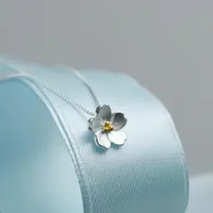 925シルバー 花形 ペンダント ネックレス さくら [桜]のサムネイル