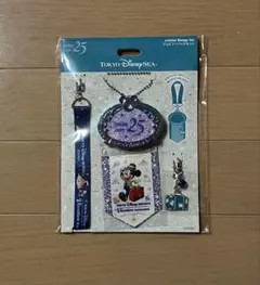 ◉未使用　バケパ特典TDS25周年 ジュビリーバッジセット　非売品 未使用ジュビリーバッジセットディズニーシー25周年バケーション