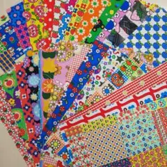 レトロポップシーチング生地 小さめハギレ