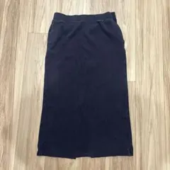 UNIQLO リブタイトスカート ネイビー Lサイズ
