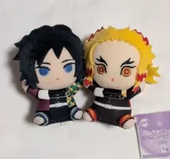 くっつきぬいぐるみバッジ　冨岡義勇　煉獄杏寿郎