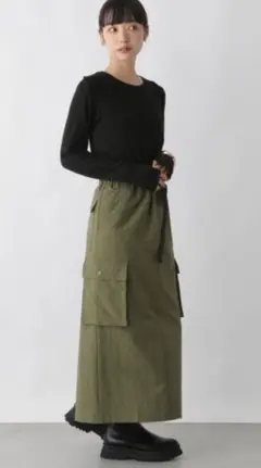 LOWRYS FARM ミリタリーサイドポケットスカート美品