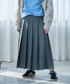 フリークスストア　グレー プリーツ ロングスカート