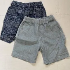 ユニクロ　半ズボン2枚セット（ストライプ・模様）