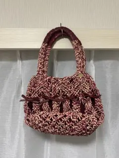 TOCCA レッド　カゴ風ハンドバッグのサムネイル