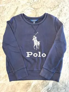 POLO ラルフローレン トレーナーM(8〜10) ネイビー キッズ ビッグロゴ