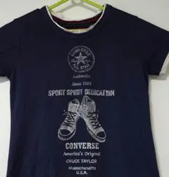 【CONVERSE】コンバース チャックテイラー Tシャツ ネイビー Mサイズ
