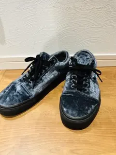 VANS OLDSKOOL VELVET ブルーグレー 28cm