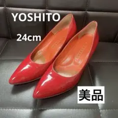 PELLICO ANELLI フラットパンプス 23.5cm エナメル オレンジ - メルカリ