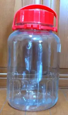 果実酒瓶 保存瓶 5l ガラス瓶 赤蓋 ハンドル付きのサムネイル