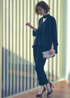 ルイルエブティックハイネックAライントップス×テーパードパンツ XL