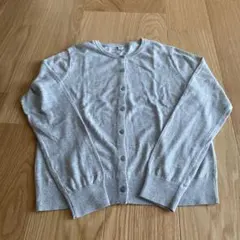 UNIQLO ユニクロ　UVカットクルーネックカーディガン　長袖　グレー　M