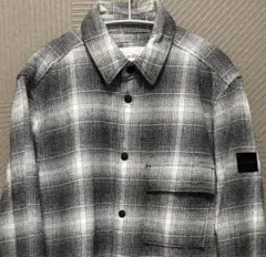 [カルバンクライン] モノトーン系 オンプレチェック柄 シャツ