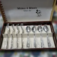 新品未使用、Mickey & Minnie カトラリーセット