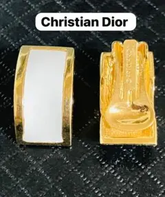 Christian Dior ヴィンテージ イヤリング エナメル ゴールドのサムネイル