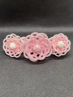 ハンドメイド【水引】バレッタ ピンク