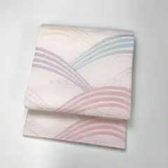 夏帯 京袋帯 絽 波模様 銀糸 KO-1467