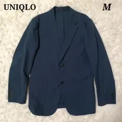 【極美品✨️】UNIQLO 感動ジャケット シアサッカー ネイビー M 春夏