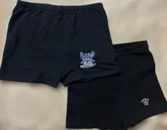 くろぱん 見せパン アンダー スカート インナーパンツ キッズ 2枚 セット