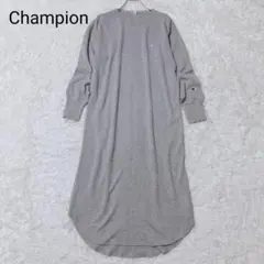 チャンピオン ワンピース グレー ラウンドヘム カジュアル スウェット M