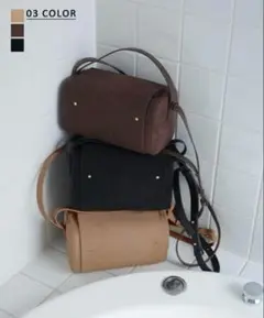 Basement online エコスエードバッグ BLACK