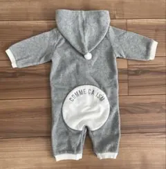 コムサイズム　フード付き　ツーウェイオール　フリース地　60〜70 グレー