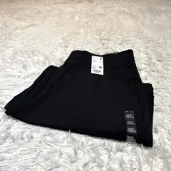 新品✨】UNIQLO クレープジャージーストレートパンツ 3XL ブラック