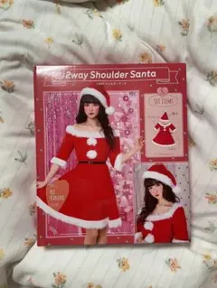 クリスマス　サンタワンピース　オフショル　コスプレ　サンタコスプレ