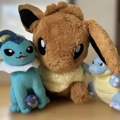 ポケモンセンター限定抱きぬいぐるみイーブイ　等身大サイズ　シャワーズ、カメックス