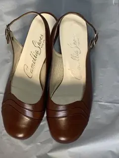 Camellia Shoes ブラウン スリングバックパンプス