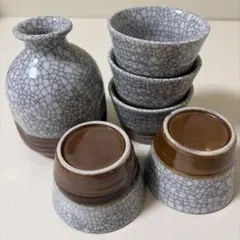 志野焼 ミニトックリセット ずんぐり徳利とお猪口 - メルカリ