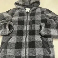 CAMP7 キャンプセブン チェック柄 ボアジャケット L グレー
