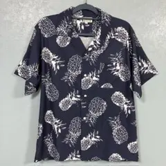 5526◯ TITICACA パイナップル柄 アロハシャツ 半袖 Mのサムネイル