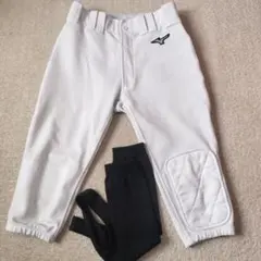 難あり！ミズノ 白 ユニフォーム(練習着) パッド付き140