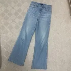 UNIQLO ユニクロ フレアハイライズジーンズ ブルー 24